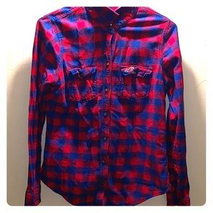 Red and blue flannel, from hollister